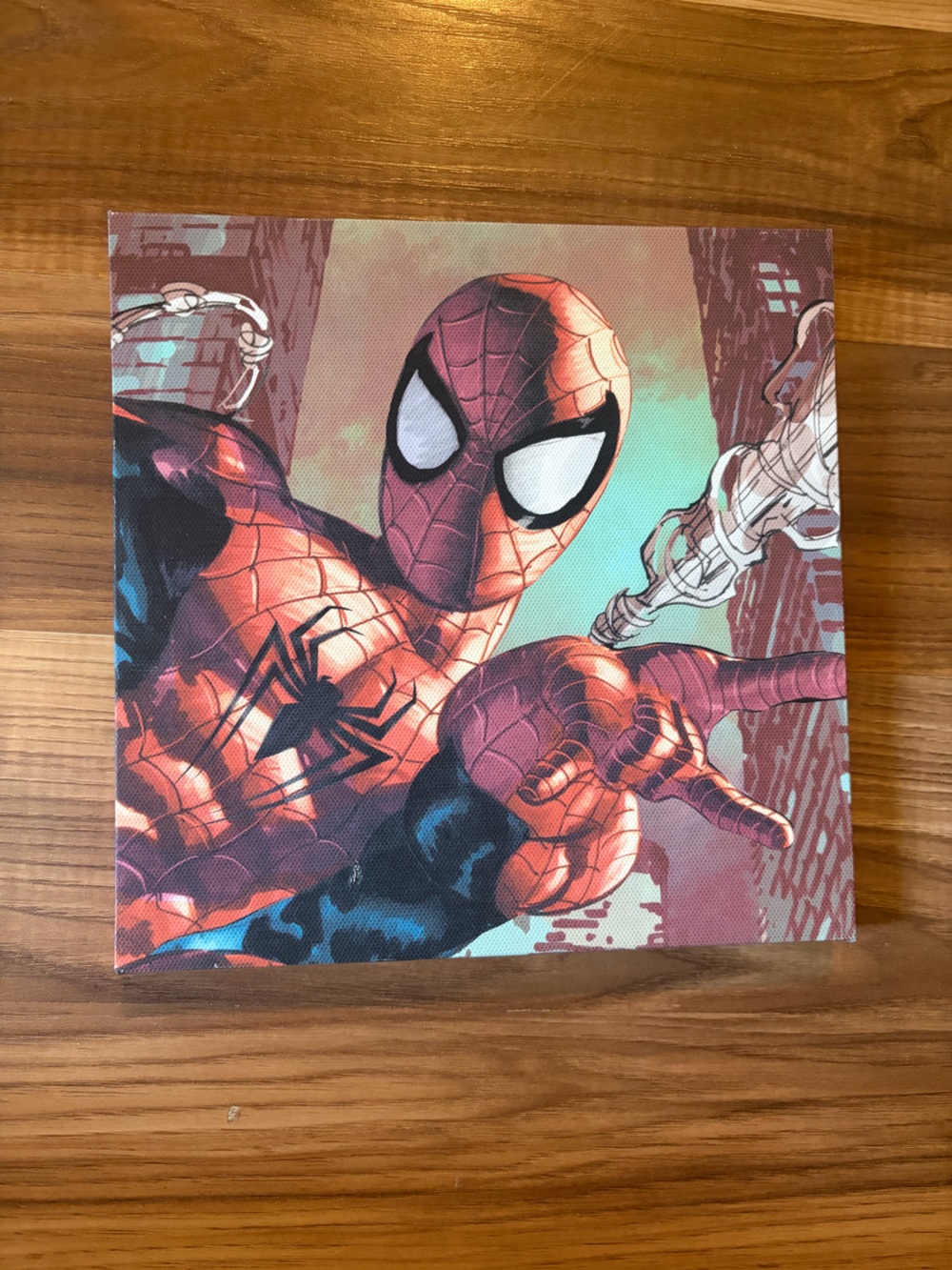 Hobby Lobby Red and Black Spider-Man Canvas Wall Hanging